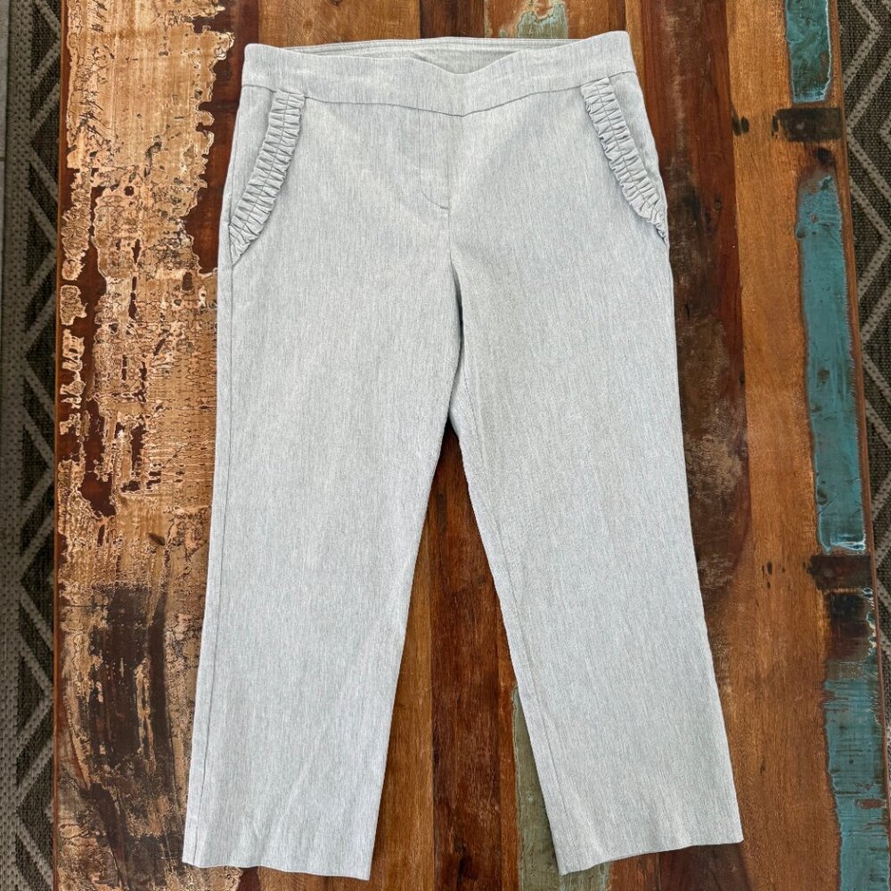 Briggs Pull On Gray Capri Pants Size 8 - Picture 2 of 7